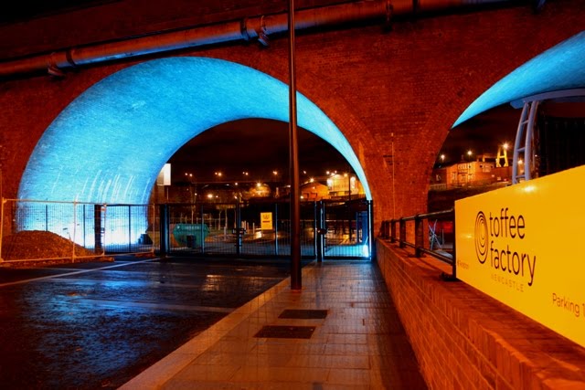 TOFFEE FACTORY ENTRANCE NIGHT by Tyne Decca