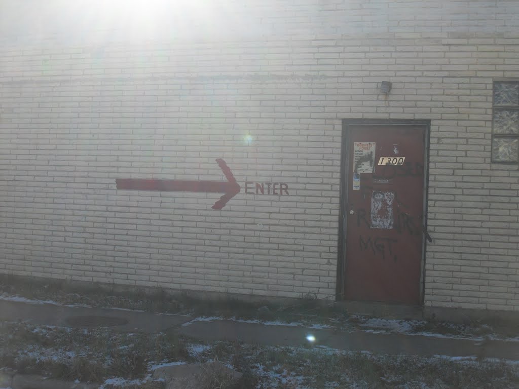 Painted enter sign by a.wilkinson