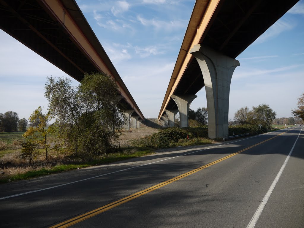 I-5 Bridge over Sacramento river (Yolo county side - looking west) by VasMan