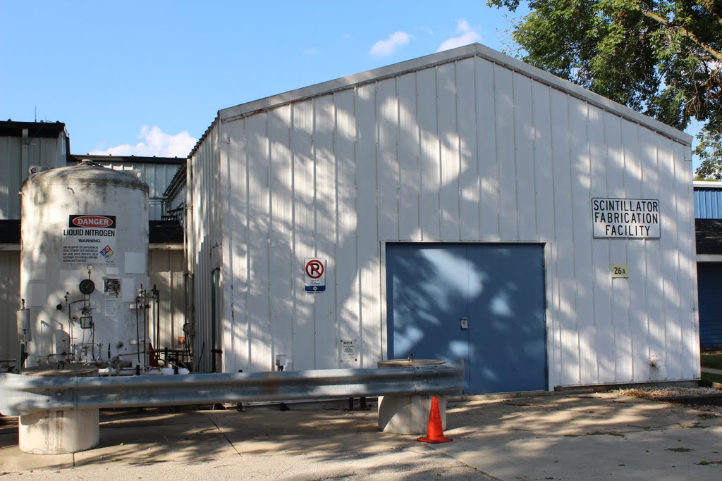 Scintillator Fabrication Facility w/ a large tank of liquid nitrogen next to it by epodewell