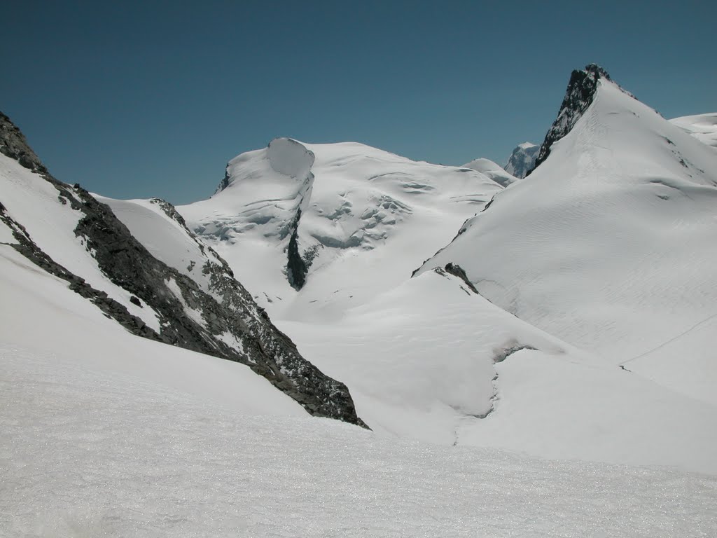 Vieuw Rimpfischhorn Strahlhorn from Allalin by RonPanoramio