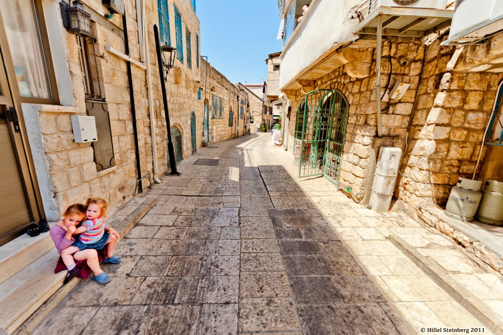 Quiet Safed Street, Northern Israel by Hillel Steinberg