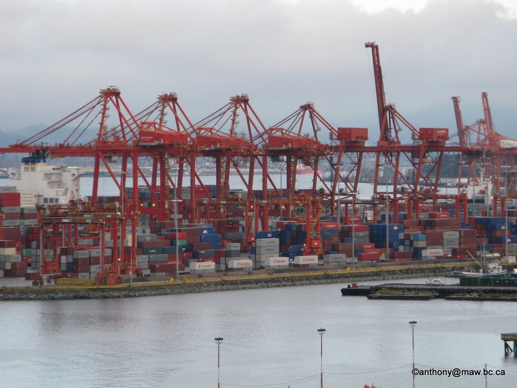 Port of Vancouver container port by Anthony Maw