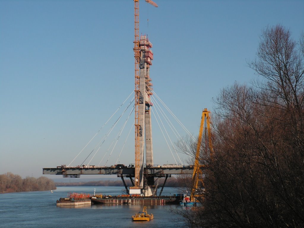 Hungary, épül az MO-ás északi híd (2007 12), SzG3 by Gábor Szalay