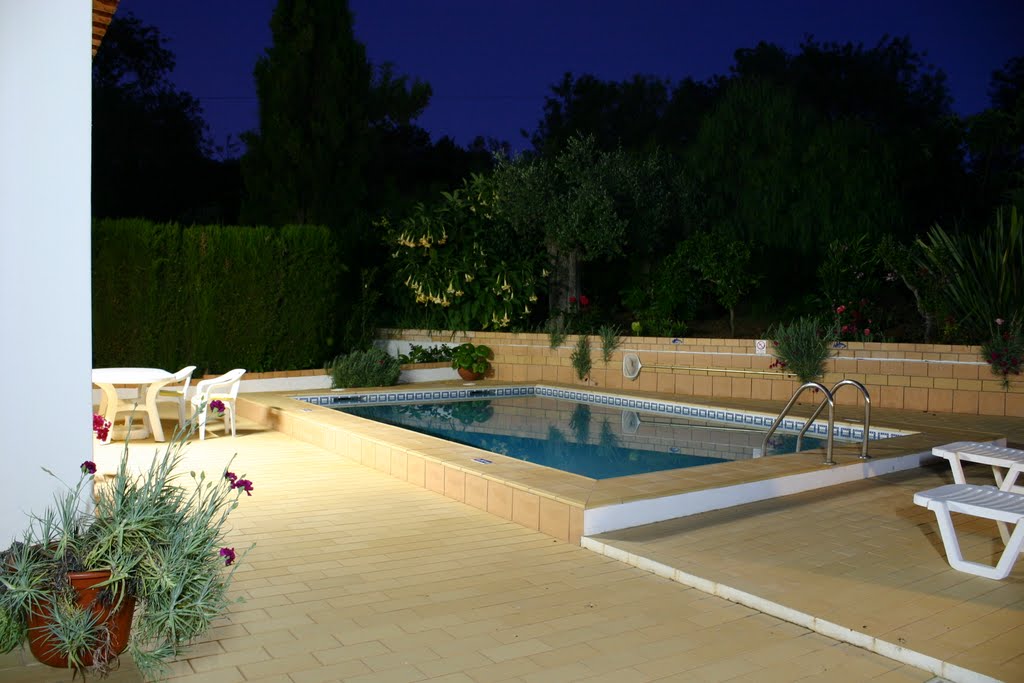 Pool of Vila Maria by night, Albufeira, Portugal, 24-05-2010 by Pieter Rinkel