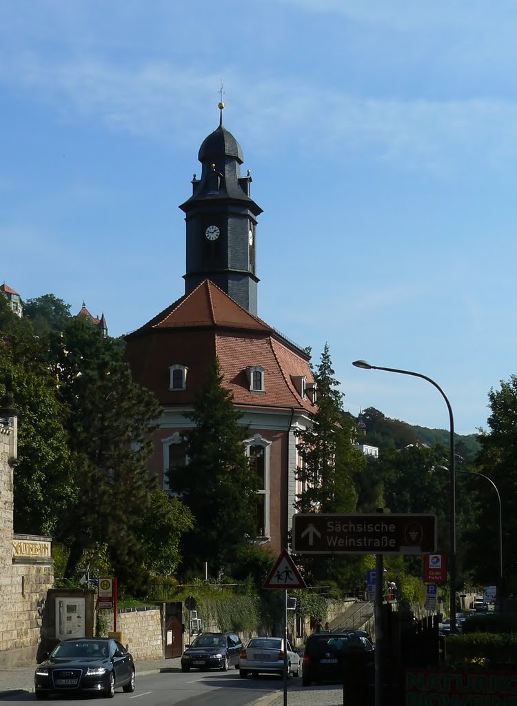 Dresden OT Loschwitz - Die Loschwitzer Kirche an der Sächsischen Weinstrasse by Thomas Eichler