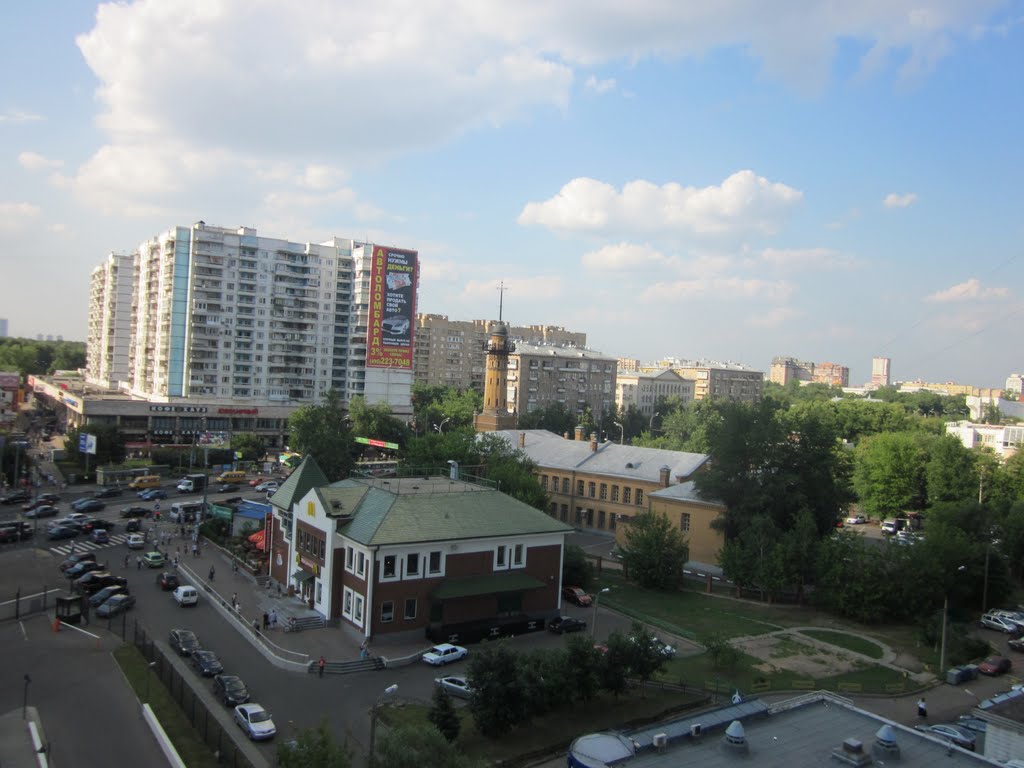 Moscow - part of Sokolniki with the fire tower by MalteLauridsBrigge