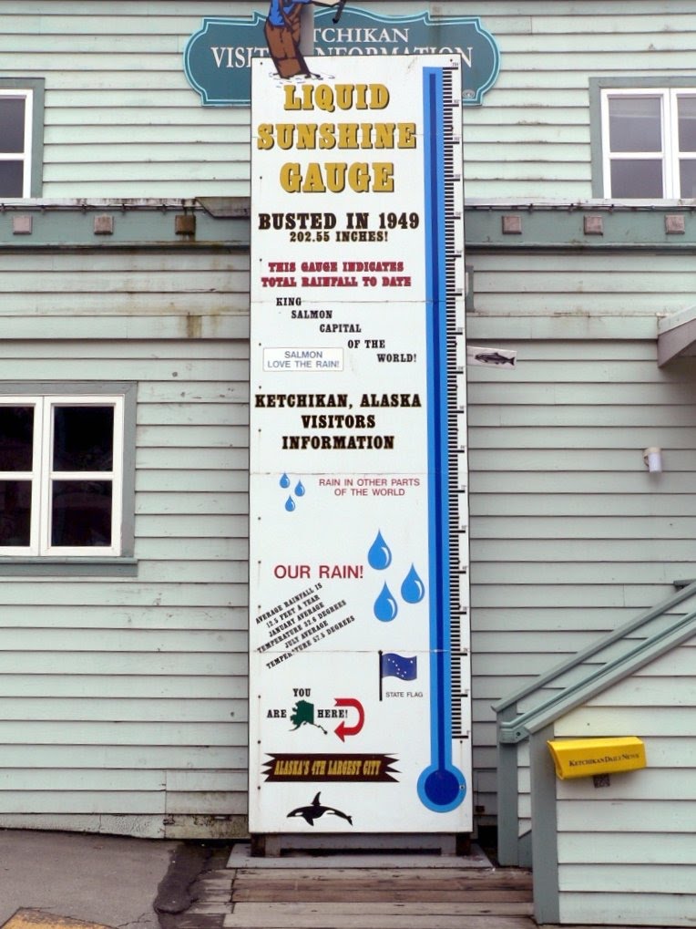 The Liquid Sunshine Gauge !! Outside The Ketchikan Visitor Centre - Alaska Cruise - "Sea Princess" - May 2009 by Mike S