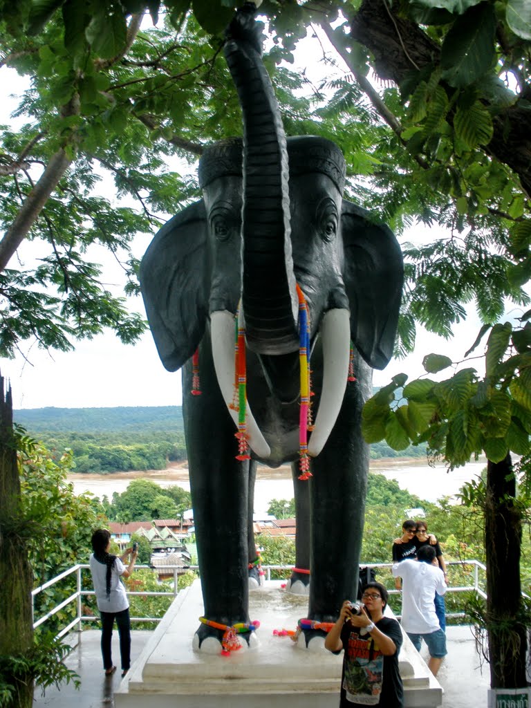 Wat Tham Khuha Sawan :- Elephant Statue by Dilwyn