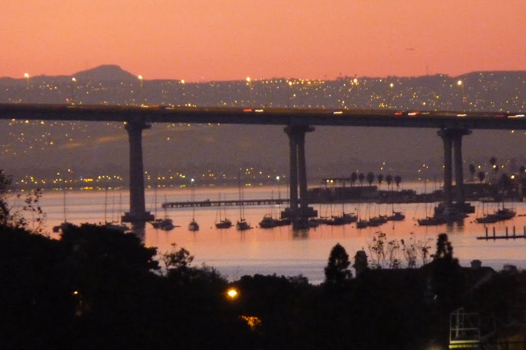 Sunrise in San Diego Harbor by Joseph Hollick