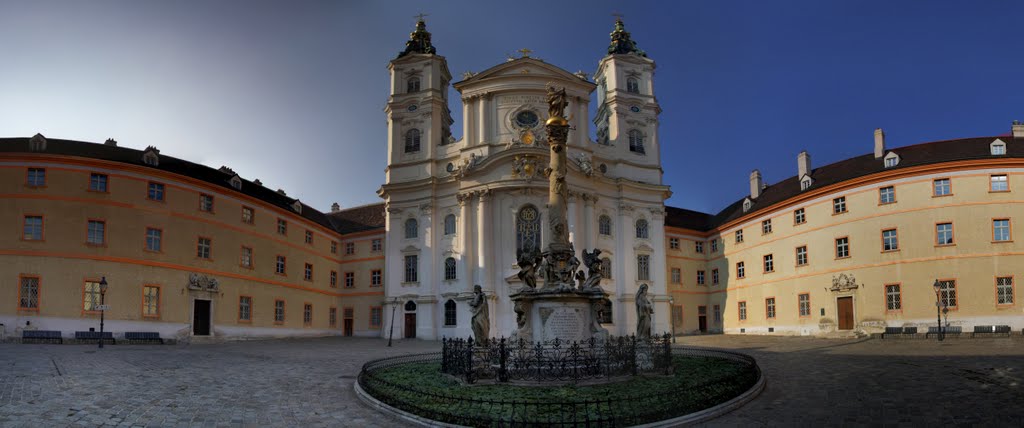 Piaristenkirche Maria Treu - Jodok-Fink-Platz Panorama by Holzmaier0