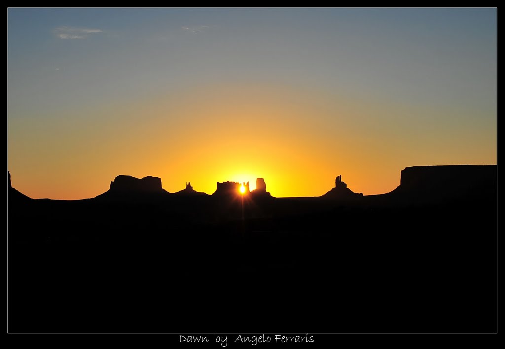 Dawn seen from the Goulding's lodge by Angelo Ferraris