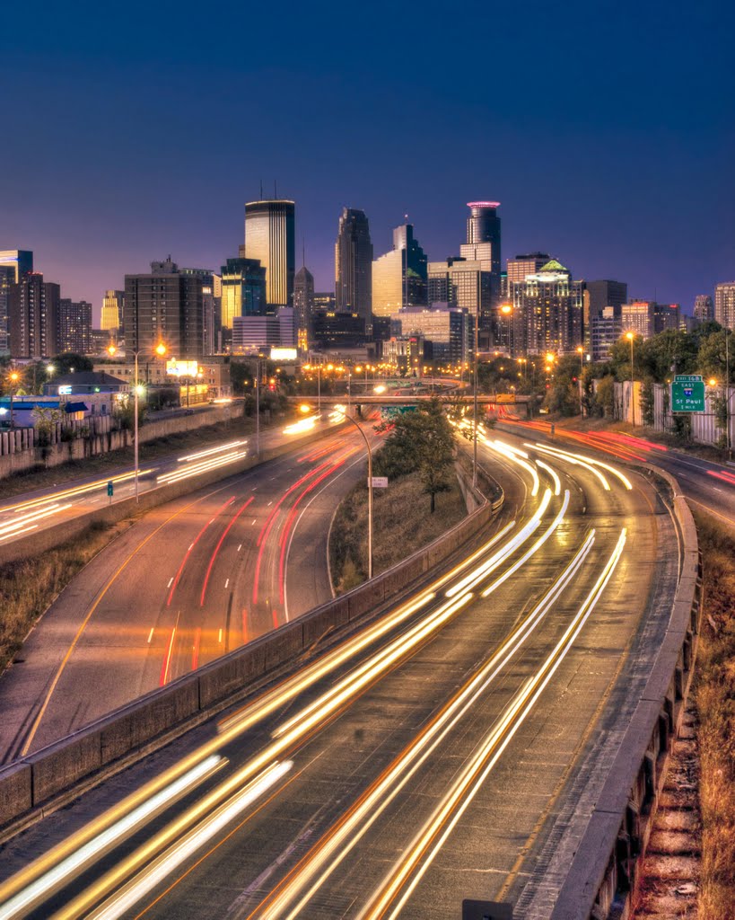 Downtown Minneapolis @ Sunset by randall_cottrell