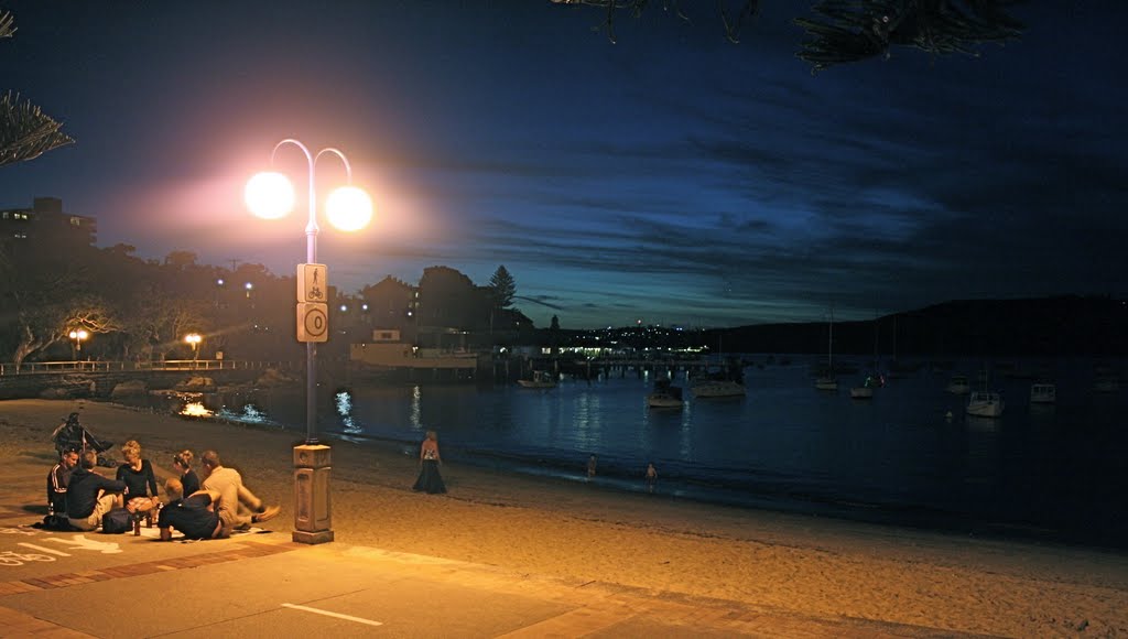 Manly Cove - Saturday night picnics. by Jackson Orlando