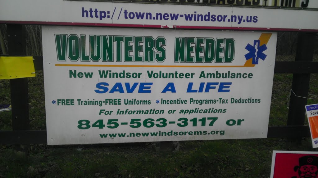 New Windsor Volunteer Ambulance recruitment sign by axtseng