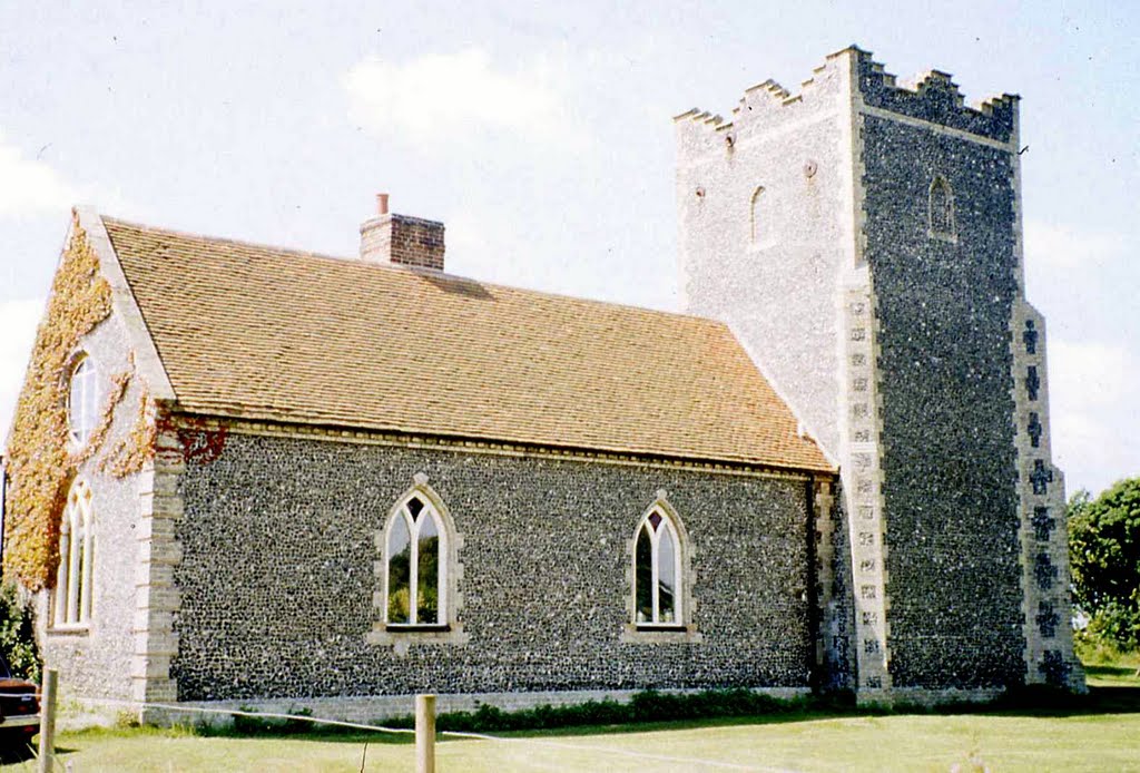 CHURCH FOLLY, Tattingstone, Suffolk. (See comments box for story). by Roy Pledger