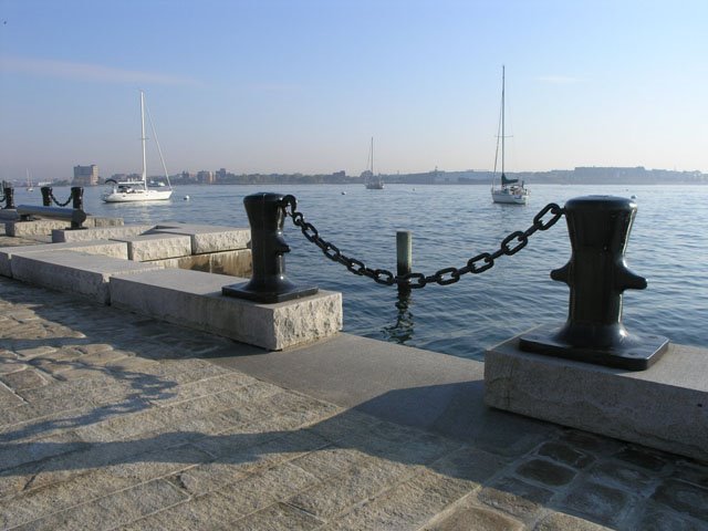 Boston harbor, art bollard by lizhandong