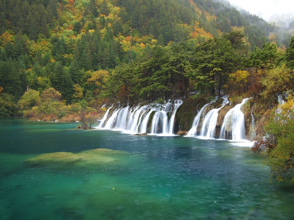 火花海叠瀑 - Sparking Lake Cascades - 2011.10 by rheins