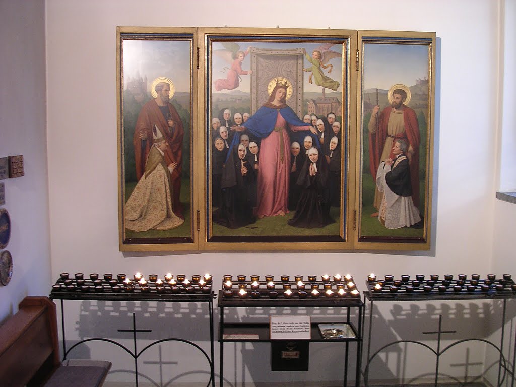 Zentraltafel in der Klosterkirche der Armen Dienstmägde Jesu Christi, Dernbach (Westerwald) by Dieter Wick