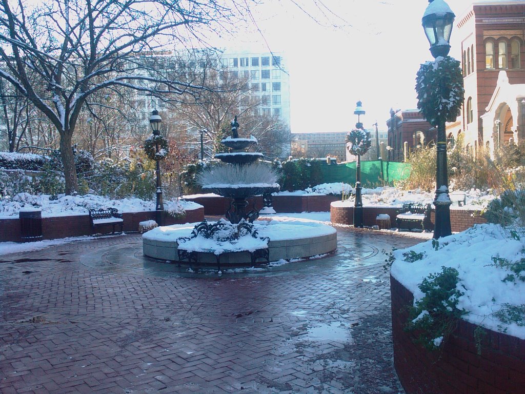 Winter fountain at Smithsonian Garden by aceart