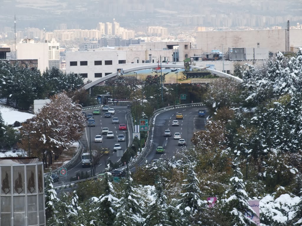 Haghani highway - a snow day by iman afsahi