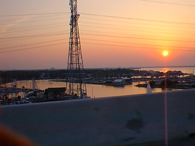 Sunset Over Kemah Bridge by texan632