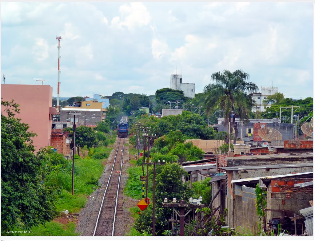 Linha férrea ao longo do bairro Brasília by Aender  M. Ferreira