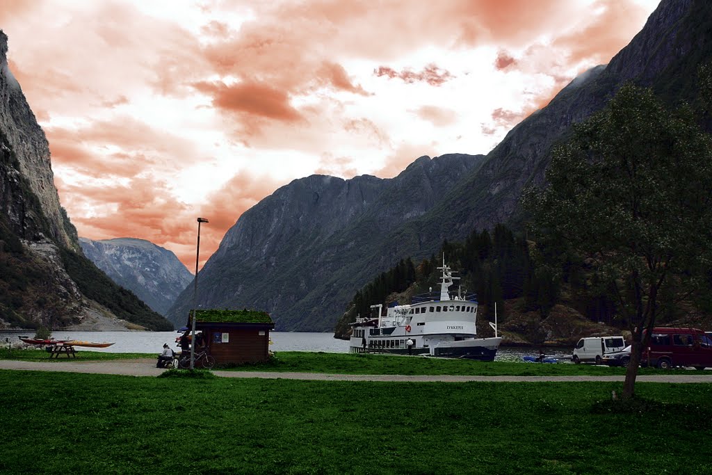 Nærøyfjord - Ferry boat by Luca Messina