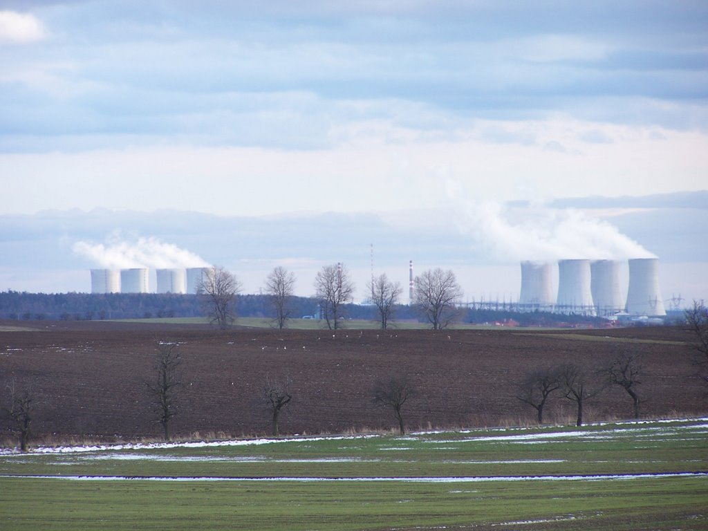 View to nuclear power plant by ondrap