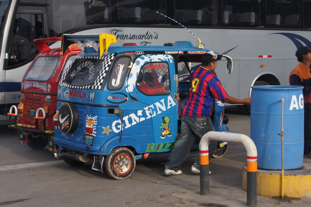 Taxi out of petrol by Webley