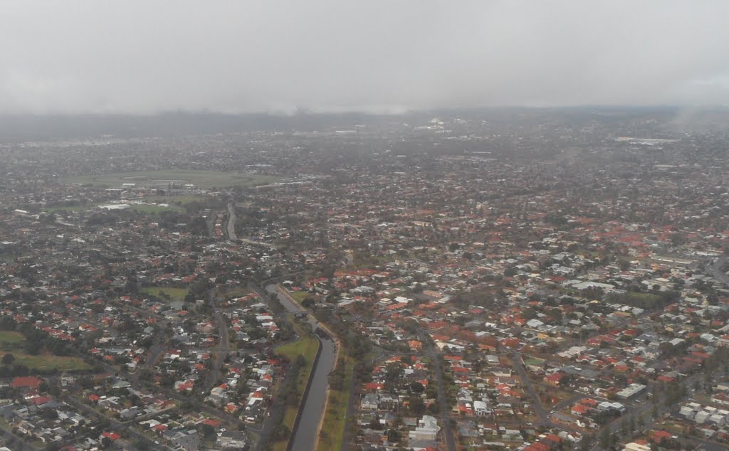 Flying over GLENELG after Take off from Adelaide Airport, on 25-05-2011 by Peter John Tate,