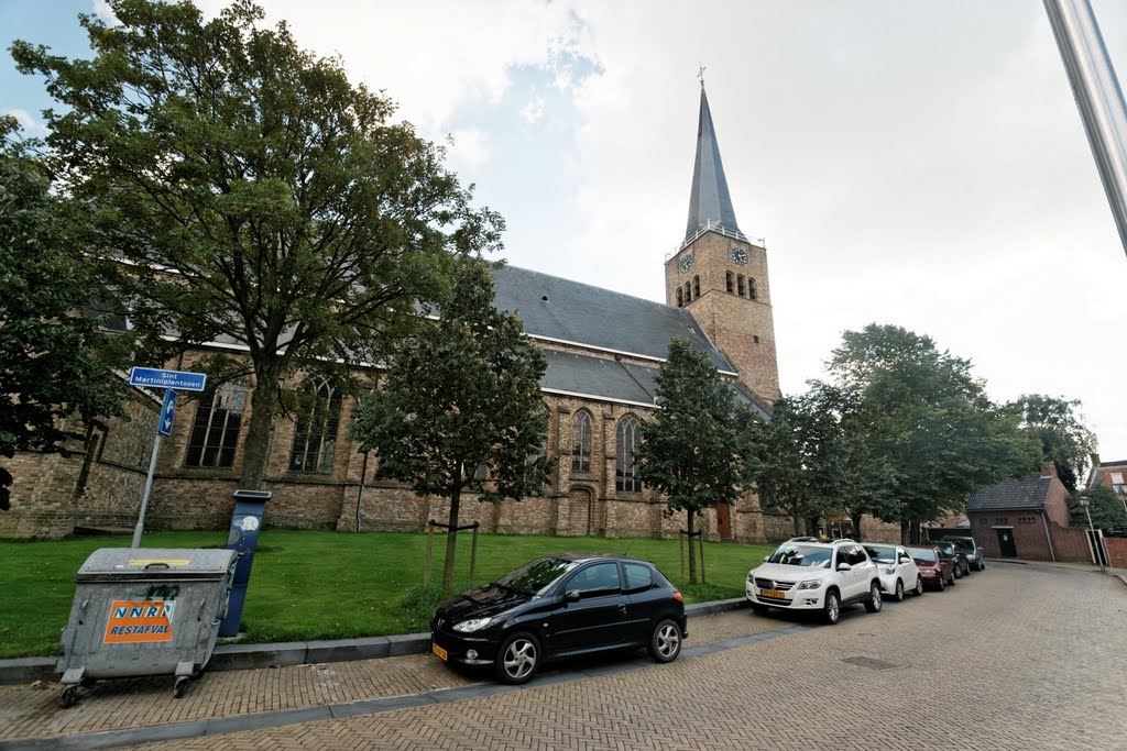 Franeker - Sint Martiniplantsoen - View SSW on Martinikerk 1420 by txllxt