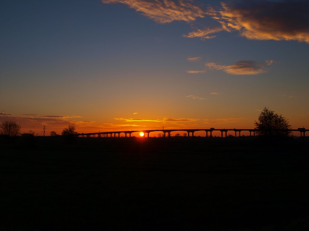 Sunrise, Ouse Bridge, Goole by Brian Brady