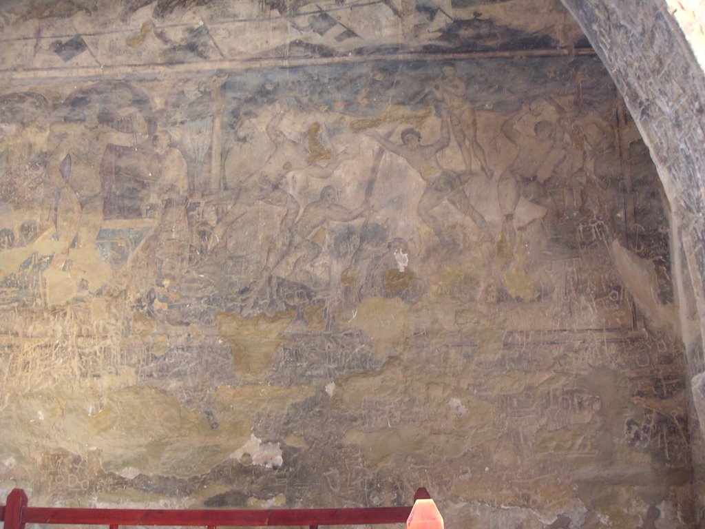 Quseir Amra, fresco by Kertész Attila