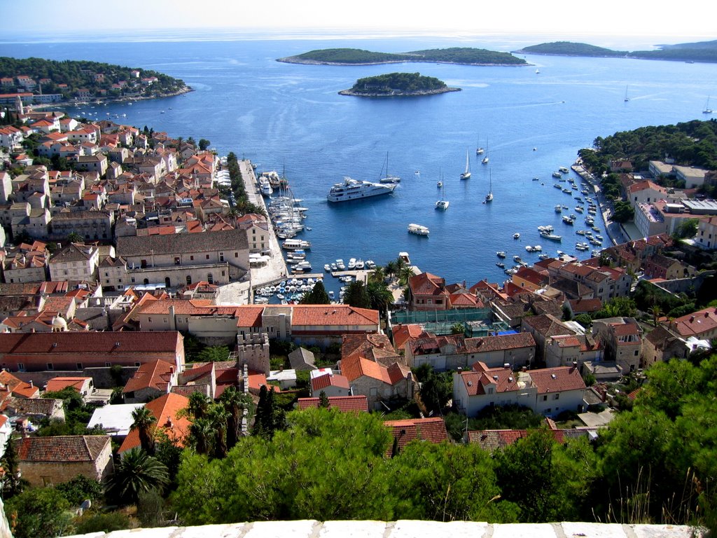 Hvar from the Fort by Ivan Jazbec