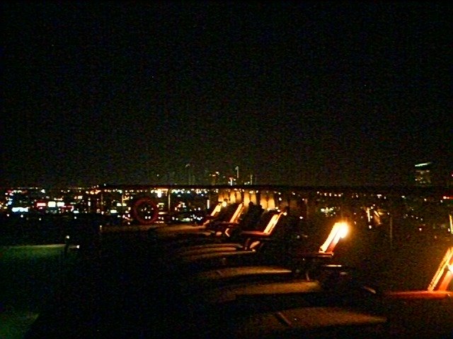 Dubai Skyline at night from, the Pool Bar by duh101