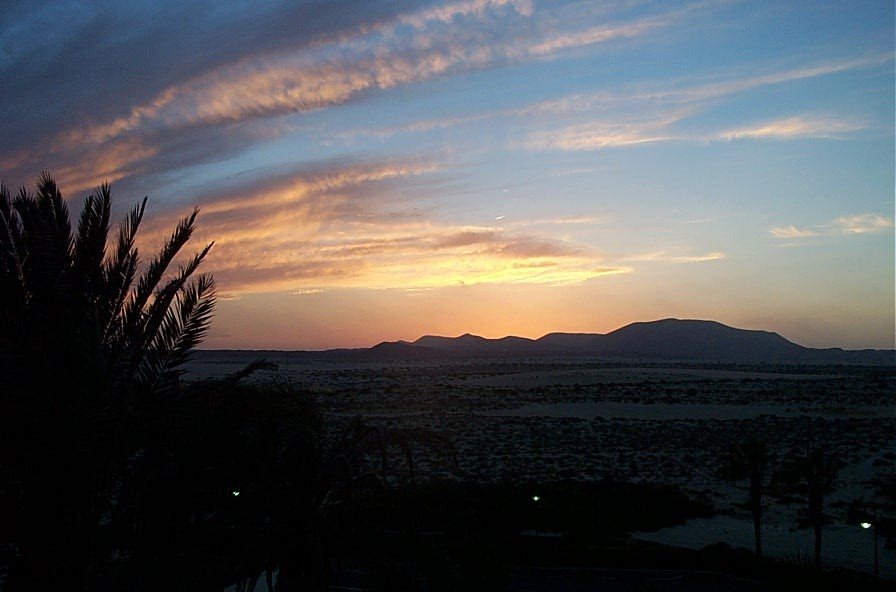 Sunset Over The Mountains Fuerteventura by mackem3773