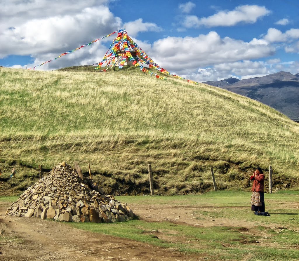 Praying Tibetan by JamesWheeler