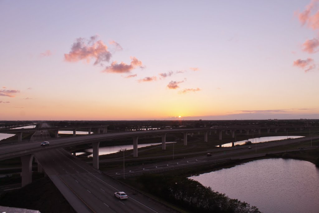 Christmas Eve sunset over Port Everglades/Sawgress Expressway by irishrose85