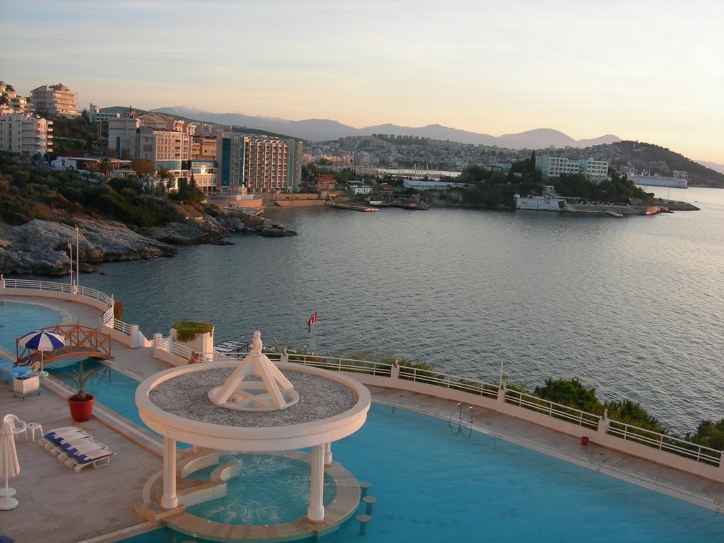 Kusadasi..the city and the harbour from korumar by Bassam Dawalibi