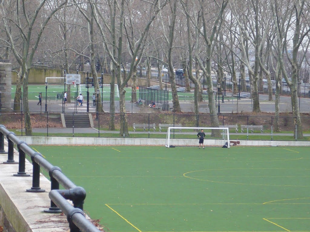 Basketball in Riverside Park at 102nd Street by IraGersh