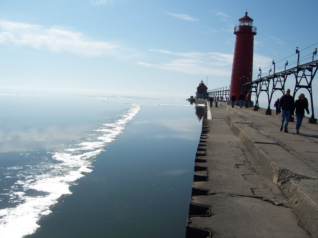 The South Pier at Grand Haven by Mike Heinicke