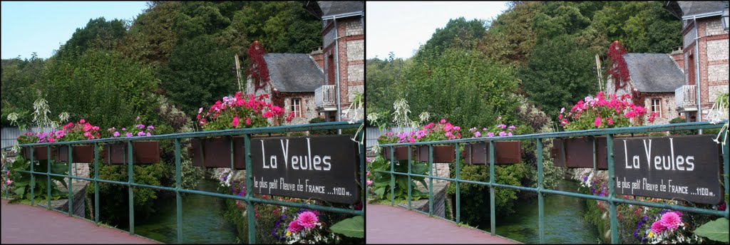 La Veules, plus petit fleuve de France 3D croisé by christianecaron