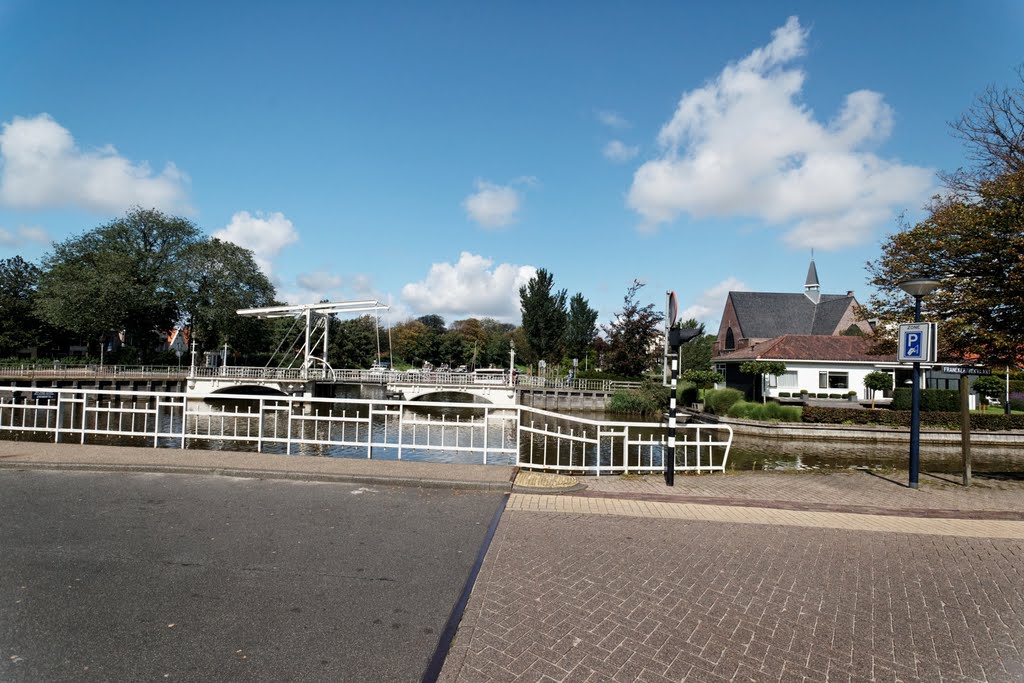 Harlingen - Franekereind / Zuidoostersingel - View North on Singelbrug 1908 by txllxt TxllxT