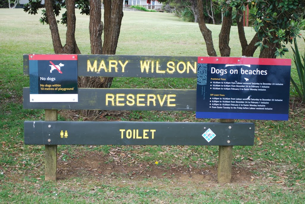 Rules for Dogs on Beaches - Mary Wilson Reserve on Kuakarau Bay by Deb RedMeadows