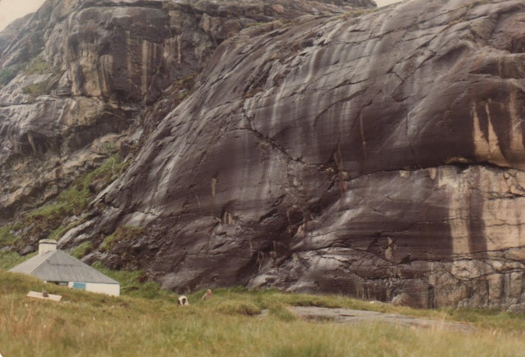 Skye - JMCS Coruisk hut, Loch Scavaig, 1978 by Andy Rodker