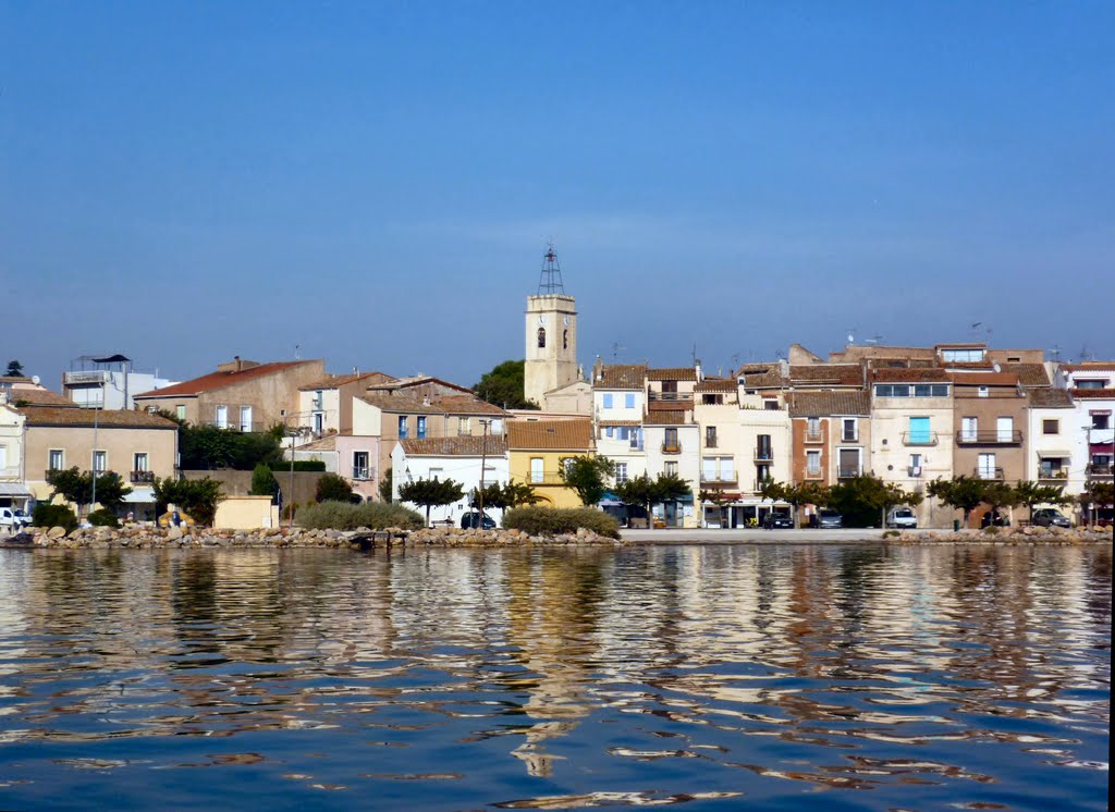 Bouzigues village from the Bassin de Thau by jeangenie