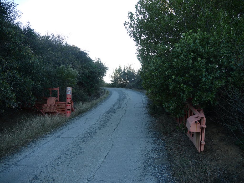 Gate marked "Blue Ridge Land Owners Association" at Blue Ridge Rd. (looking southwest) by VasMan