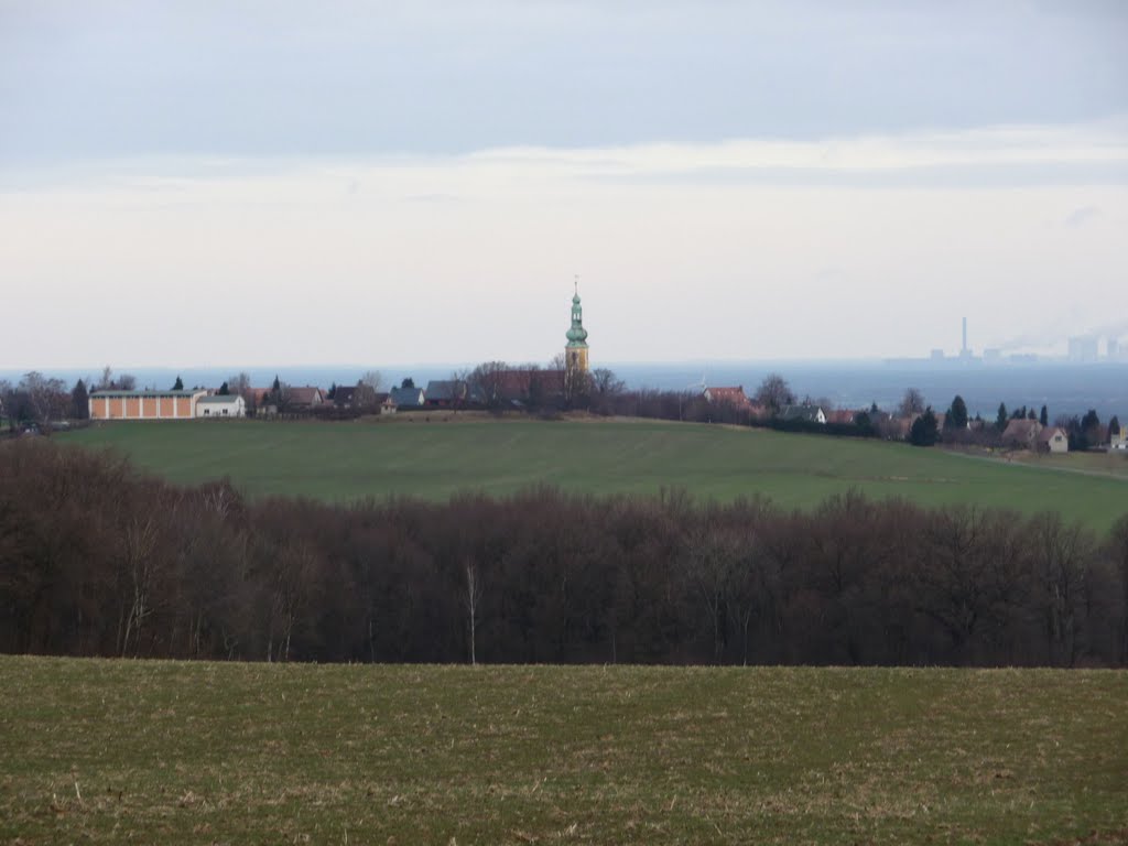 Hochkirch im Dezember 2011 vom Weg Wuischke - Sornßig by von-Biedenfeld