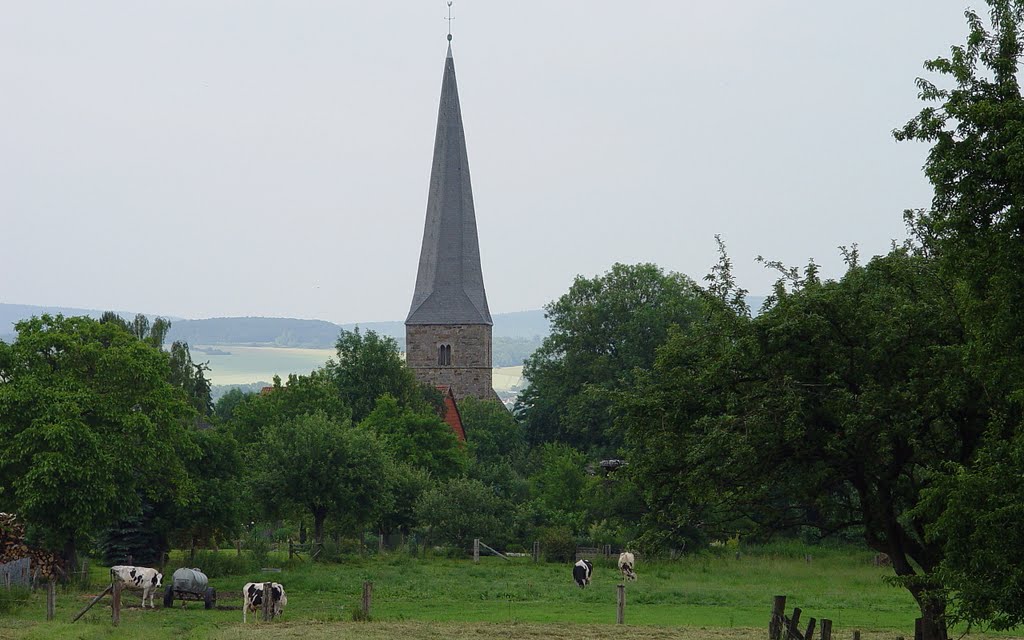 Blick auf die St. Magnus Kirche in Beber by Axel Zeidler